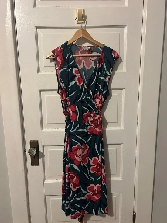 SD Collection | Dresses | Sd Collection Teal Midi Dress With Pink ...